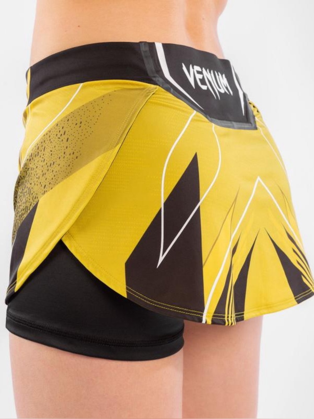 UFC Women's Venom Yellow and Black Athletic Training Skort NWT Large - Picture 4 of 10